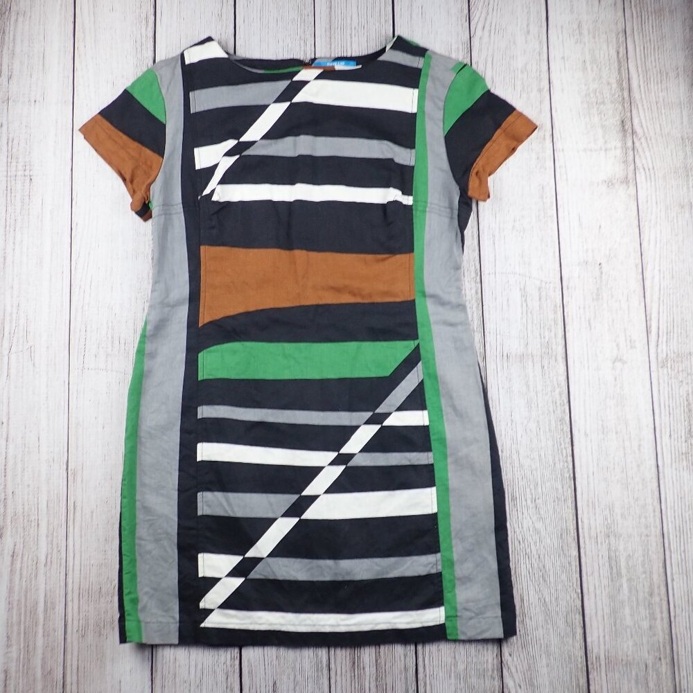 Derek Lam for Design Nation Women's 16 Linen Blend Striped Dress Multicolored